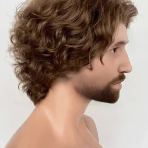 Gustave Curly Lace Front Synthetic Men's Wig