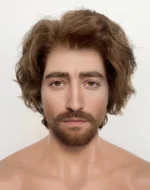 Gustave Curly Lace Front Synthetic Men's Wig