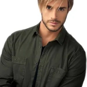 HIM Men's Chiseled Lace Front Mono Top Synthetic Wig