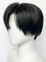 Jet Black Straight Lace Front Synthetic Men's Wig