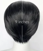Jet Black Straight Lace Front Synthetic Men's Wig